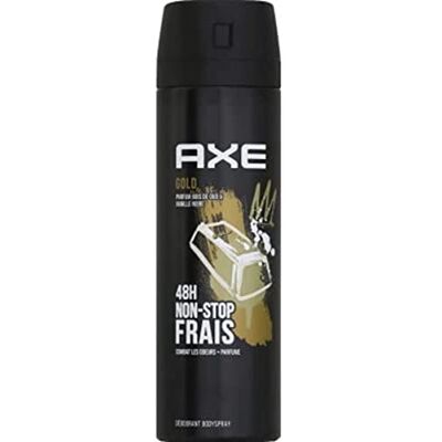 AXE Déodorant bodyspray gold 48h non-stop frais L'aérosol de 200ml - Publicité AXE Déodorant bodyspray gold 48h non-stop frais L'aérosol de 200ml - Publicité