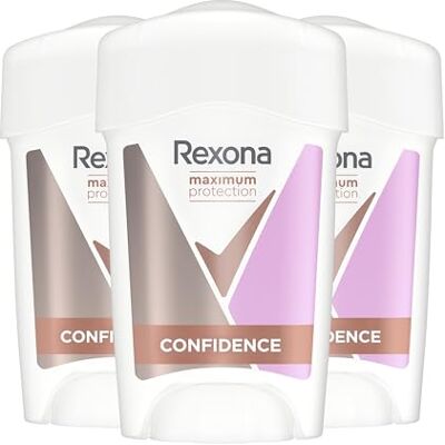 Rexona Déodorant Femme Confidence Stick Anti-transpirant 3x plus efficace contre la transpiration Protection 96h (lot de 3x45ml) - Publicité Rexona Déodorant Femme Confidence Stick Anti-transpirant 3x plus efficace contre la transpiration Protection 96h (lot de 3x45ml) - Publicité