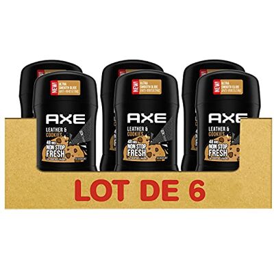 AXE Déodorant Homme Stick Cuir & Cookies, 48h non-stop frais, (Lot de 6x50ml) - Publicité AXE Déodorant Homme Stick Cuir & Cookies, 48h non-stop frais, (Lot de 6x50ml) - Publicité