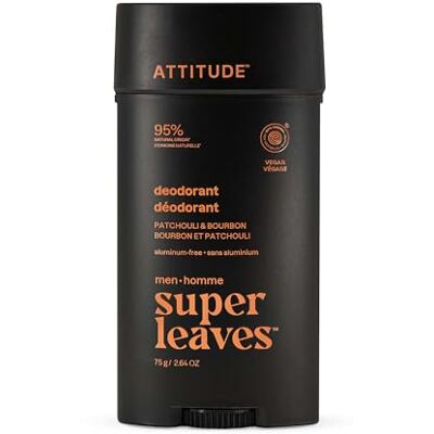 BIO + ATTITUDE Déodorant pour Homme, Sans Aluminium, Élimine les Odeurs, Doux pour la Peaux, Ingrédients d’Origine Naturelle, Certifié EWG Verified, Végane, Parfum Bourbon & Patchouli, 75 g - Publicité BIO + ATTITUDE Déodorant pour Homme, Sans Aluminium, Élimine les Odeurs, Doux pour la Peaux, Ingrédients d’Origine Naturelle, Certifié EWG Verified, Végane, Parfum Bourbon & Patchouli, 75 g - Publicité