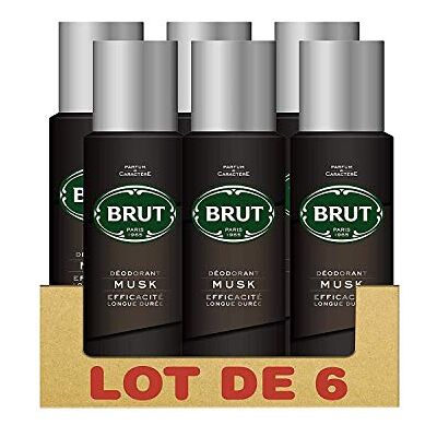 Brut Musk Déodorant Homme Spray Anti-Traces et Efficacité Longue Durée (Lot de 6x200ml) - Publicité Brut Musk Déodorant Homme Spray Anti-Traces et Efficacité Longue Durée (Lot de 6x200ml) - Publicité