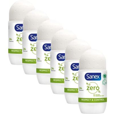 Sanex Zero% Protect & Control Roll-on Deodorant 6 x 50 ml - Publicité Sanex Zero% Protect & Control Roll-on Deodorant 6 x 50 ml - Publicité