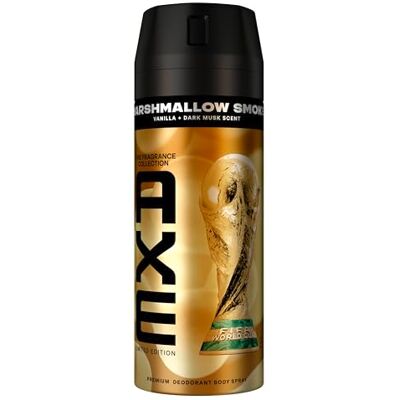 AXE Déodorant Homme Spray Anti-Transpirant Marshmallow Smoke Édition FIFA™- Collection Prestige Fraîcheur 72h non-stop Parfum vanille et patchouli 150ml - Publicité AXE Déodorant Homme Spray Anti-Transpirant Marshmallow Smoke Édition FIFA™- Collection Prestige Fraîcheur 72h non-stop Parfum vanille et patchouli 150ml - Publicité