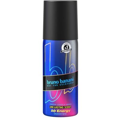 Bruno Banani bb Energy Déodorant Body Spray Boisé Masculin Fougère Formule Vegan Longue Durée 150 ml - Publicité Bruno Banani bb Energy Déodorant Body Spray Boisé Masculin Fougère Formule Vegan Longue Durée 150 ml - Publicité