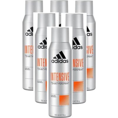 adidas 72H Cool & Dry Lot de 6 vaporisateurs anti-transpirants intensifs 150 ml - Publicité adidas 72H Cool & Dry Lot de 6 vaporisateurs anti-transpirants intensifs 150 ml - Publicité
