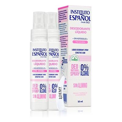 Instituto Español Hypertranspiration, Déodorant Sensitive Actif, Anti-transpirant, Anti-transpiration Aisselles, Efficace contre la Transpiration et les Odeurs, Sans Aluminium, Lot de 2 x 50 ml - Publicité Instituto Español Hypertranspiration, Déodorant Sensitive Actif, Anti-transpirant, Anti-transpiration Aisselles, Efficace contre la Transpiration et les Odeurs, Sans Aluminium, Lot de 2 x 50 ml - Publicité