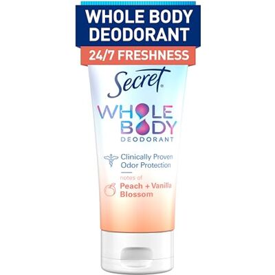 Secret Déodorant complet pour femme Parfum pêche et fleur de vanille Sans aluminium Protection contre les odeurs 72 heures 85 g - Publicité Secret Déodorant complet pour femme Parfum pêche et fleur de vanille Sans aluminium Protection contre les odeurs 72 heures 85 g - Publicité