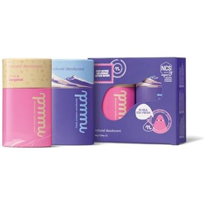 Nuud Adventure Pack Déodorant crème naturelle végétalienne stick contre la transpiration Sans aluminium, alcool et produits chimiques Jusqu'à 40 semaines 80 ml - Publicité Nuud Adventure Pack Déodorant crème naturelle végétalienne stick contre la transpiration Sans aluminium, alcool et produits chimiques Jusqu'à 40 semaines 80 ml - Publicité
