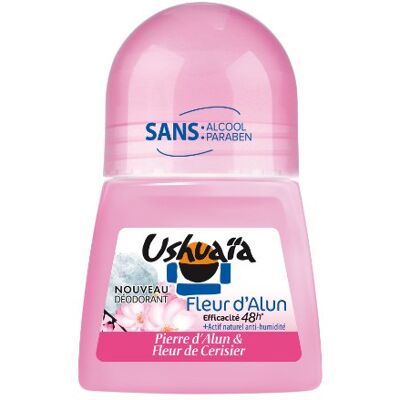 Ushuaia Ushuaïa Déodorant Femme Bille Fleur d'Alun Parfum Fleur De Cerisier Efficacité 48h 50 ml - Publicité Ushuaia Ushuaïa Déodorant Femme Bille Fleur d'Alun Parfum Fleur De Cerisier Efficacité 48h 50 ml - Publicité