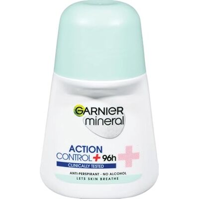 Garnier Lot de 6 déodorants roll-on Action Control Clinical 96 H 50 ml - Publicité Garnier Lot de 6 déodorants roll-on Action Control Clinical 96 H 50 ml - Publicité