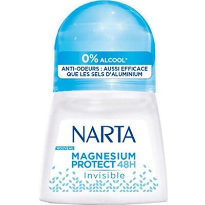 Narta Magnesium Protect 48h Invisible 50ml (lot de 4) - Publicité Narta Magnesium Protect 48h Invisible 50ml (lot de 4) - Publicité