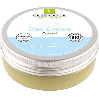 GREENDOOR déodorant crème crystal 50ml, vegan, zéro odeur de transpiration, sans blanchiment/zinc/alcool, naturellement sans tests sur les animaux, éprouvé dermatologiquement, cosmétique naturelle - Publicité GREENDOOR déodorant crème crystal 50ml, vegan, zéro odeur de transpiration, sans blanchiment/zinc/alcool, naturellement sans tests sur les animaux, éprouvé dermatologiquement, cosmétique naturelle - Publicité