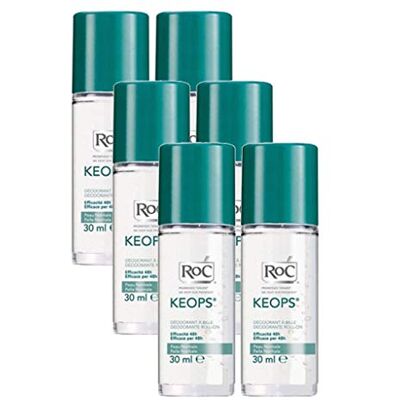 RoC Keops Déodorant à bille Sans parfum Sans alcool Lot de 6 x 30 ml (6) - Publicité RoC Keops Déodorant à bille Sans parfum Sans alcool Lot de 6 x 30 ml (6) - Publicité