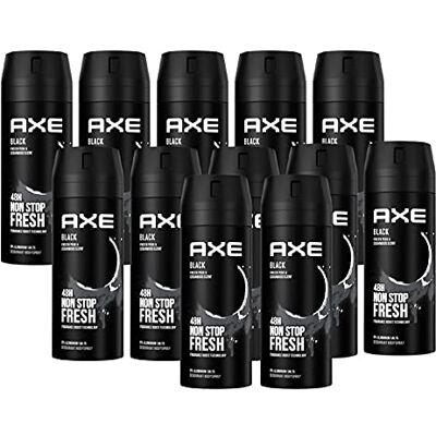 AXE Lot de 12 déodorants en spray noir sans aluminium 12 x 150 ml Déodorant en spray pour homme et homme (12 produits) - Publicité AXE Lot de 12 déodorants en spray noir sans aluminium 12 x 150 ml Déodorant en spray pour homme et homme (12 produits) - Publicité