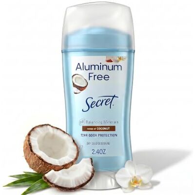 Secret Aluminum Free Déodorant Femme Noix de Coco 60 g - Publicité Secret Aluminum Free Déodorant Femme Noix de Coco 60 g - Publicité