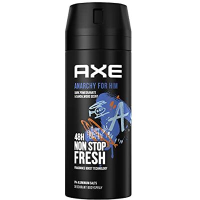 AXE Spray pour bodyspray Anarchy for Him sans sel en aluminium 150 ml - Publicité AXE Spray pour bodyspray Anarchy for Him sans sel en aluminium 150 ml - Publicité