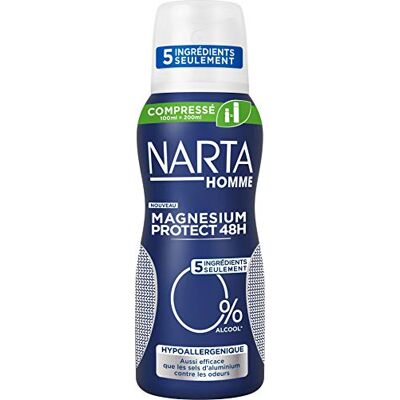 Narta Dermo Efficacité Magnésium Protect Déodorant Compressé Hypoallergénique 5 Ingrédients 100 ml - Publicité Narta Dermo Efficacité Magnésium Protect Déodorant Compressé Hypoallergénique 5 Ingrédients 100 ml - Publicité