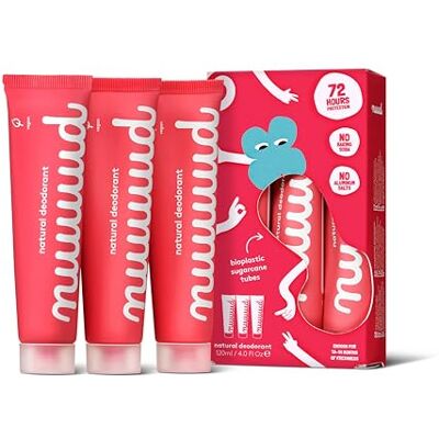 Nuud Lot xXL 3 x 40 ml Nouvelle crème Super économie Déodorant crème végétalienne naturelle 3 jours, sans parfum et aluminium, femme et homme, dure 13 à 14 mois, approuvé dermatologiquement - Publicité Nuud Lot xXL 3 x 40 ml Nouvelle crème Super économie Déodorant crème végétalienne naturelle 3 jours, sans parfum et aluminium, femme et homme, dure 13 à 14 mois, approuvé dermatologiquement - Publicité