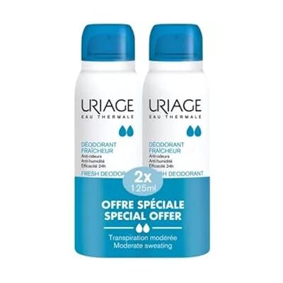 Uriage Déodorant Fraîcheur en Spray Pack 2 x 125 ml - Publicité Uriage Déodorant Fraîcheur en Spray Pack 2 x 125 ml - Publicité