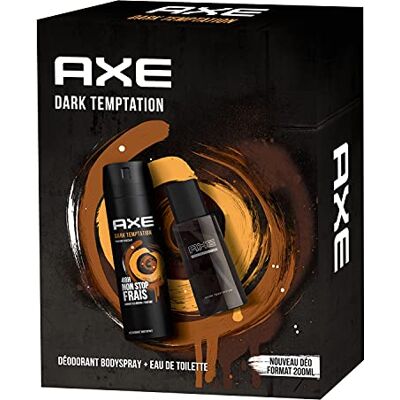 AXE Coffret 2 Produits Homme Eau de Toilette & Déodorant Dark Temptation, Idée Cadeau Homme Original - Publicité AXE Coffret 2 Produits Homme Eau de Toilette & Déodorant Dark Temptation, Idée Cadeau Homme Original - Publicité