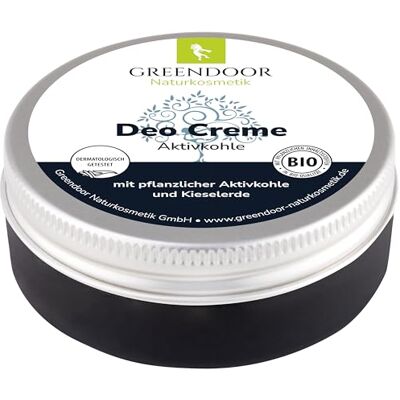 GREENDOOR Deo crème au charbon actif 50 ml, crème déodorante sans sels d'aluminium, végétalien, sans alcool, naturellement sans expériences sur les animaux, cosmétiques naturels à l'aloe vera, bio - Publicité GREENDOOR Deo crème au charbon actif 50 ml, crème déodorante sans sels d'aluminium, végétalien, sans alcool, naturellement sans expériences sur les animaux, cosmétiques naturels à l'aloe vera, bio - Publicité