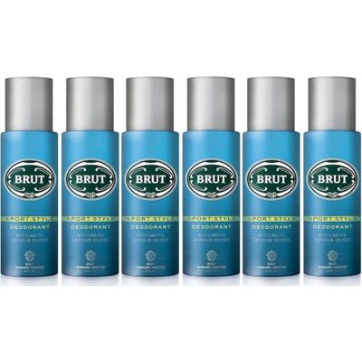 Brut Lot de 6 déodorants Sport Style 200 ml - Publicité Brut Lot de 6 déodorants Sport Style 200 ml - Publicité