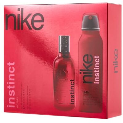 Nike Instinct Woman Promotion Parfum 100 ml + Déodorant 200 ml, Eau de Cologne et Déodorant pour Femme, Parfum Liquide, Eau de Toilette Naturelle et Féminine, Arôme Fruité et Floral, Parfum Frais - Publicité Nike Instinct Woman Promotion Parfum 100 ml + Déodorant 200 ml, Eau de Cologne et Déodorant pour Femme, Parfum Liquide, Eau de Toilette Naturelle et Féminine, Arôme Fruité et Floral, Parfum Frais - Publicité