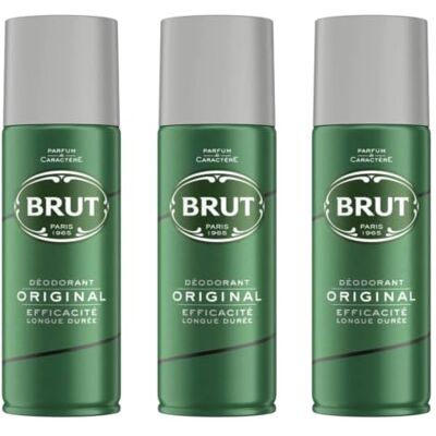 Brut -Déodorant atomiseur anti-transpiration pour homme, 200 ml, lot de 3 - Publicité Brut -Déodorant atomiseur anti-transpiration pour homme, 200 ml, lot de 3 - Publicité