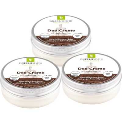 GREENDOOR 50ml creme deodorant SANS ALUMINIUM, très efficace contre odeur de transpiration, vegan, naturel, sans conservateurs, BIO deo sans alcool, non testé sur les animaux - Publicité GREENDOOR 50ml creme deodorant SANS ALUMINIUM, très efficace contre odeur de transpiration, vegan, naturel, sans conservateurs, BIO deo sans alcool, non testé sur les animaux - Publicité
