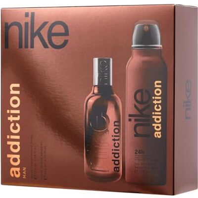 Nike Addiction Man Promotion Parfum 100 ml + Déodorant 200 ml, Eau de Cologne et Déodorant pour Homme, Parfum Spray, Eau de Toilette Naturelle, Arôme Fruité de Poire, Figue et Mandarine - Publicité Nike Addiction Man Promotion Parfum 100 ml + Déodorant 200 ml, Eau de Cologne et Déodorant pour Homme, Parfum Spray, Eau de Toilette Naturelle, Arôme Fruité de Poire, Figue et Mandarine - Publicité