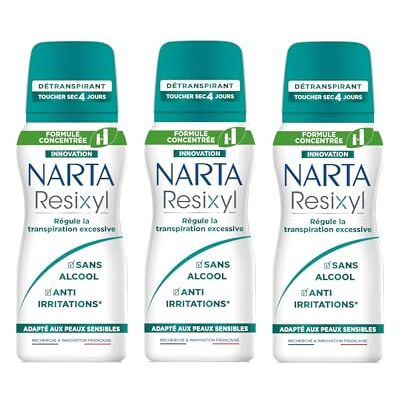 Narta Resixyl Déodorant Spray Femme Détranspirant Traitement Transpiration Excessive Efficacité 4 jours Toucher sec 3 x 100ml - Publicité Narta Resixyl Déodorant Spray Femme Détranspirant Traitement Transpiration Excessive Efficacité 4 jours Toucher sec 3 x 100ml - Publicité