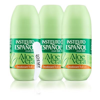 Instituto Español Déodorant roll-on Aloe Vera, Anti-transpirant invisible dry unisexe, Déodorant de voyage, Anti-transpirant avec protection longue durée sans alcool, Voyage Set 225ml - Publicité Instituto Español Déodorant roll-on Aloe Vera, Anti-transpirant invisible dry unisexe, Déodorant de voyage, Anti-transpirant avec protection longue durée sans alcool, Voyage Set 225ml - Publicité