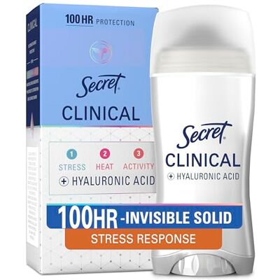Secret Clinical Strength Invisible Solid Antiperspirant and Deodorant for Women, Stress Response, 2.6 oz - Publicité Secret Clinical Strength Invisible Solid Antiperspirant and Deodorant for Women, Stress Response, 2.6 oz - Publicité