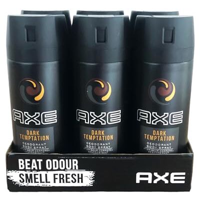 AXE Lot de 6 déodorants en spray pour homme Dark Temptation 150 ml - Publicité AXE Lot de 6 déodorants en spray pour homme Dark Temptation 150 ml - Publicité