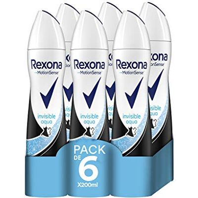 Rexona Aérosol Invisible Aqua Anti-taches Anti-transpirant pour femme 0 % Alcool 200 ml - Publicité Rexona Aérosol Invisible Aqua Anti-taches Anti-transpirant pour femme 0 % Alcool 200 ml - Publicité