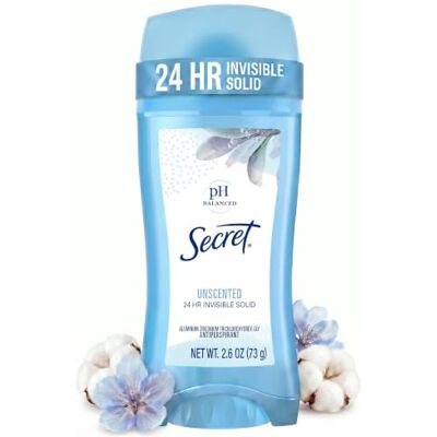 Secret Pur Solide Sec Antisudorifique & Déodorant, Non Parfumé 2,6 Oz - Publicité Secret Pur Solide Sec Antisudorifique & Déodorant, Non Parfumé 2,6 Oz - Publicité