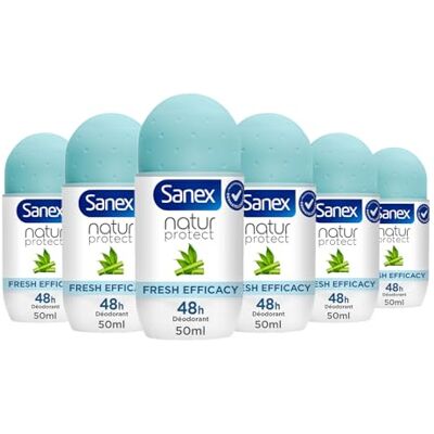 Sanex Déodorant bille Natur Protect Bambou Bio Fresh Efficacy 48 h protège contre les odeurs pendant 48 heures testé sous contrôle dermatologique ne contient pas d’alcool* 6 x 50ml - Publicité Sanex Déodorant bille Natur Protect Bambou Bio Fresh Efficacy 48 h protège contre les odeurs pendant 48 heures testé sous contrôle dermatologique ne contient pas d’alcool* 6 x 50ml - Publicité