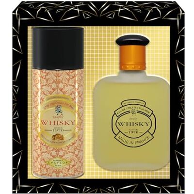 Evaflor PARIS WHISKY Coffret Eau de Toilette 100 ml + Déodorant 150 ml, Vaporisateur, Spray, Parfum Homme, Cadeau - Publicité Evaflor PARIS WHISKY Coffret Eau de Toilette 100 ml + Déodorant 150 ml, Vaporisateur, Spray, Parfum Homme, Cadeau - Publicité