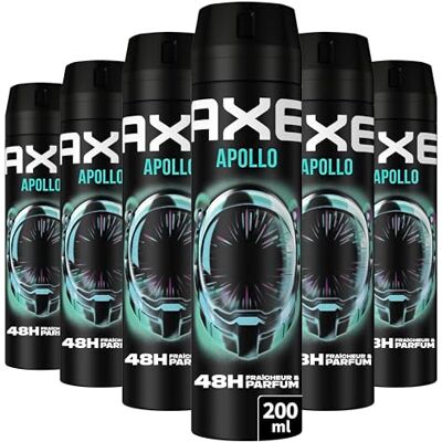 AXE Déodorant Homme Spray Apollo 48h non-stop frais Parfum sauge et bois de cèdre lot 6x200ml - Publicité AXE Déodorant Homme Spray Apollo 48h non-stop frais Parfum sauge et bois de cèdre lot 6x200ml - Publicité