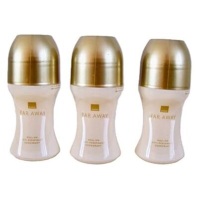 Avon Lot de 3 déodorants rollers Far Away discrets fleurs/vanille - Publicité Avon Lot de 3 déodorants rollers Far Away discrets fleurs/vanille - Publicité