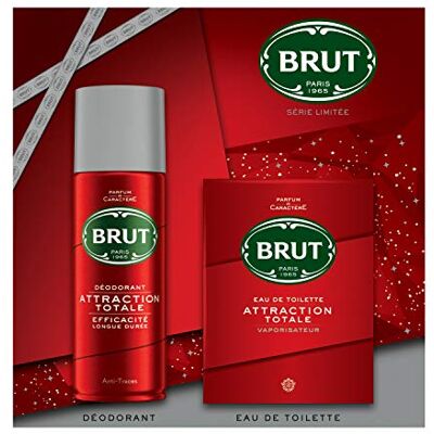 AXE Brut Coffret Cadeau Homme Attraction Totale avec Eau de Toilette Attraction Totale 100ml et Déodorant 200ml, Parfum boisé et raffiné, Idée cadeau à offrir x1 - Publicité AXE Brut Coffret Cadeau Homme Attraction Totale avec Eau de Toilette Attraction Totale 100ml et Déodorant 200ml, Parfum boisé et raffiné, Idée cadeau à offrir x1 - Publicité