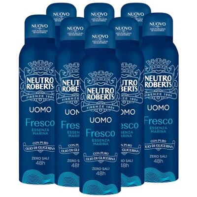 Neutro Roberts Déodorant Homme Spray 48h Sans Sels D'Aluminium Pour Une Respiration Naturelle Sans Poussière Ne Laisse Pas De Taches Sur Les Vêtements 8 Flacons De 150ml - Publicité Neutro Roberts Déodorant Homme Spray 48h Sans Sels D'Aluminium Pour Une Respiration Naturelle Sans Poussière Ne Laisse Pas De Taches Sur Les Vêtements 8 Flacons De 150ml - Publicité