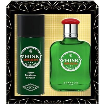 Evaflor WHISKY Origin • Coffret Eau de Toilette 100ML + Déodorant 15OML • Vaporisateur • Spray • Parfum Homme • Cadeau • PARIS - Publicité Evaflor WHISKY Origin • Coffret Eau de Toilette 100ML + Déodorant 15OML • Vaporisateur • Spray • Parfum Homme • Cadeau • PARIS - Publicité