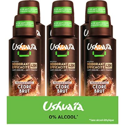 Ushuaia Ushuaïa Atomiseur Homme Cèdre Brut Lot de 6 - Publicité Ushuaia Ushuaïa Atomiseur Homme Cèdre Brut Lot de 6 - Publicité