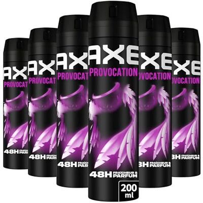 AXE Déodorant Homme Spray Provocation 48h non-stop frais Parfum noix de coco et poivre noir lot 6x200ml - Publicité AXE Déodorant Homme Spray Provocation 48h non-stop frais Parfum noix de coco et poivre noir lot 6x200ml - Publicité