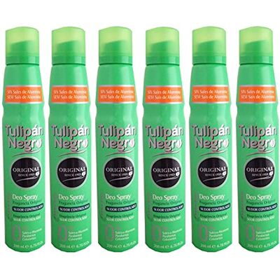 TULIPAN NEGRO ORIGINAL Deo Deodorant Spray (6x 200ml)… - Publicité TULIPAN NEGRO ORIGINAL Deo Deodorant Spray (6x 200ml)… - Publicité