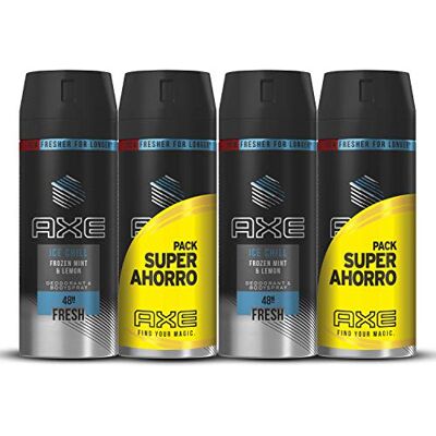 AXE Déodorant Ice Chill Pack Duplo Économique 2 Paquets de 2 x 150 ml (Total : 600 ml) - Publicité AXE Déodorant Ice Chill Pack Duplo Économique 2 Paquets de 2 x 150 ml (Total : 600 ml) - Publicité