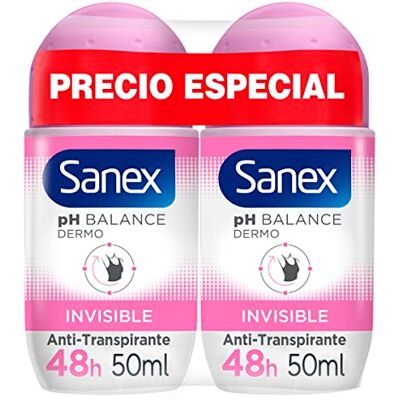 Sanex Déodorant Roll-On Dermo Invisible, paquet de 2 pièces - Publicité Sanex Déodorant Roll-On Dermo Invisible, paquet de 2 pièces - Publicité