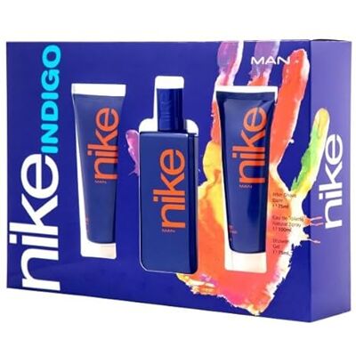 Nike - Indigo Man - EDT 100 ml - After Shave 75 ml - Set - Publicité Nike - Indigo Man - EDT 100 ml - After Shave 75 ml - Set - Publicité