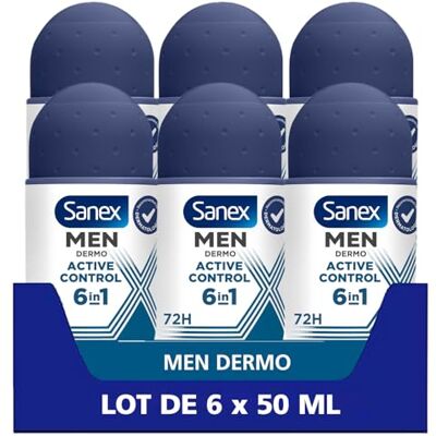 Sanex , Deodorant Homme Anti-Transpirant, Active Control, 6 x 50 ml - Publicité Sanex , Deodorant Homme Anti-Transpirant, Active Control, 6 x 50 ml - Publicité